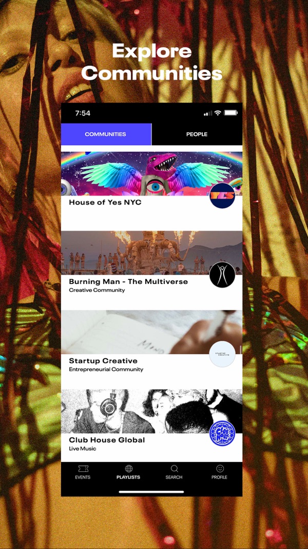 Playground app — Explore screen