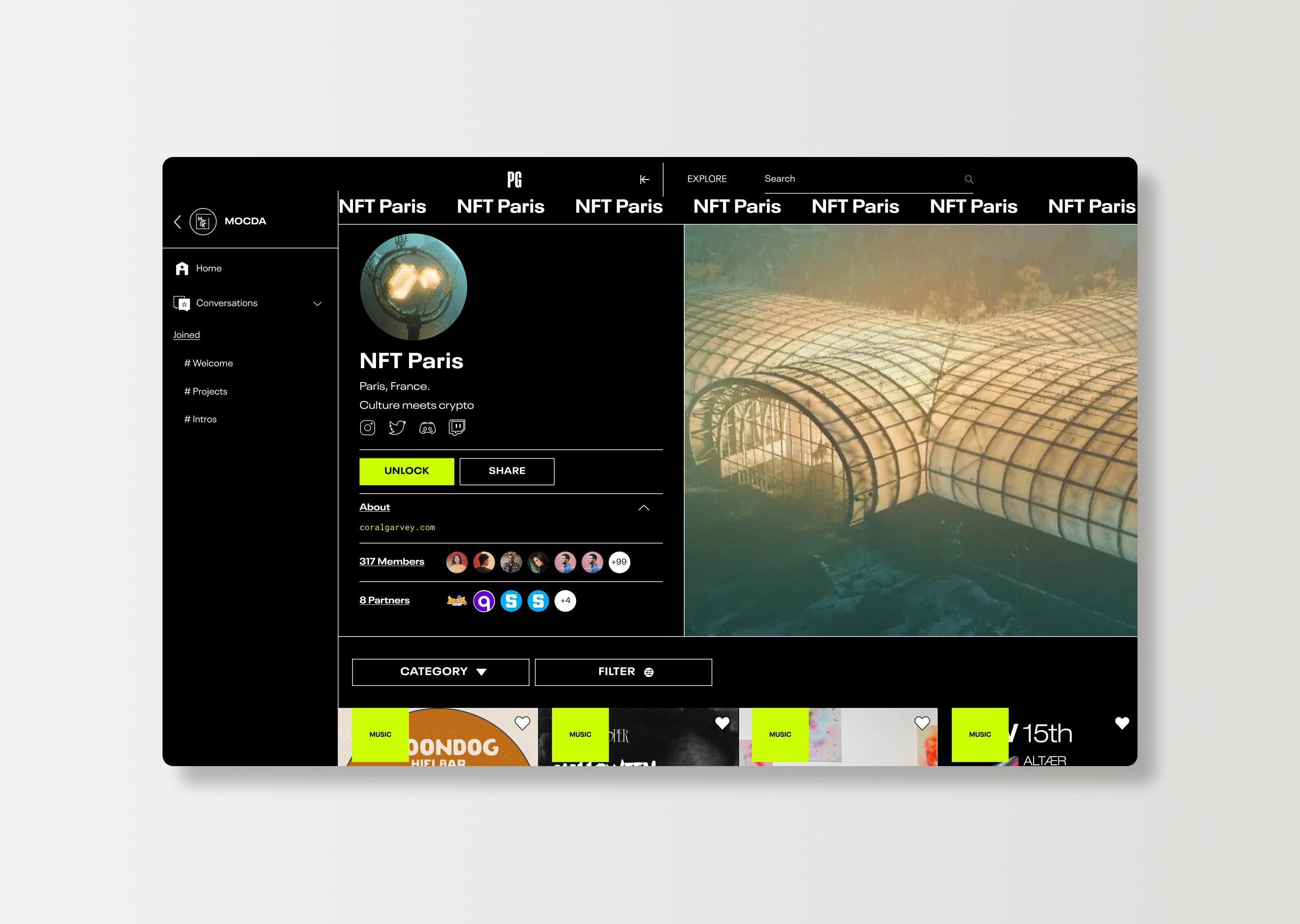 Playground UI screens